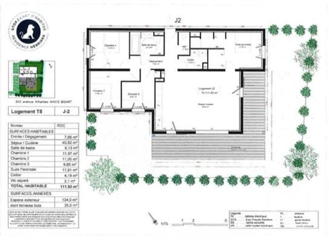 Appartement F5 à vendre - 5 pièces - 111.93 m2 - BIDART - 64 - AQUITAINE - Century 21 Belharra