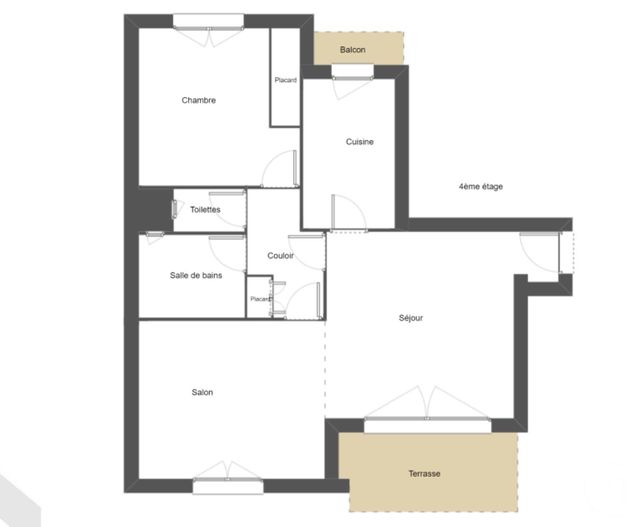 Afficher la photo en grand Appartement F3 à vendre - 3 pièces - 56.08 m2 - ST JEAN DE LUZ - 64 - AQUITAINE - Century 21 Belharra